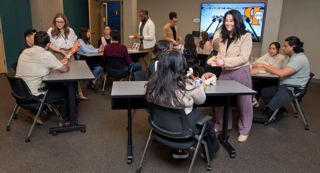 OT students working with patients